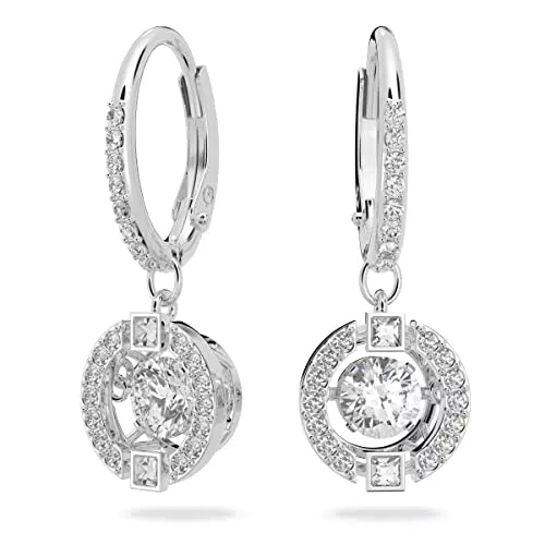 Swarovski Orecchini Sparkling Dance Rotondi Placcati Rodio