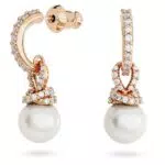 Swarovski Orecchini Pendenti con Perla di Cristallo e Pavé di Zirconia