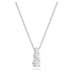 Swarovski Pendente Attract Trilogy Rotondo Placcato Rodio