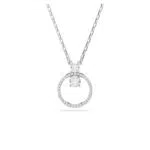 Swarovski Pendente Constella, Taglio Round, Placcato Rodio