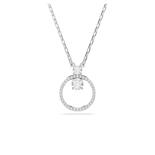 Swarovski Pendente Constella, Taglio Round, Placcato Rodio
