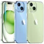 TAURI Custodia per iPhone 15 Plus con Pellicole Vetro Temperato e Protezione Antishock