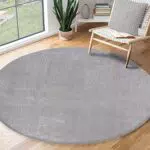 Relax Tappeto Moderno Antiscivolo Lavabile per Soggiorno, 200 cm Rotondo
