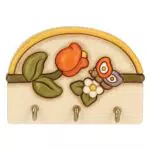 THUN Appendichiavi in ceramica modello Country con ganci decorativi
