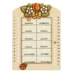THUN Calendario Perpetuo da Parete Country con Coccinella Portafortuna
