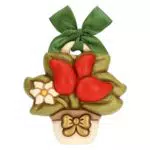 THUN Formella in Ceramica Decorata a Mano con Peperoncini - Idea Regalo