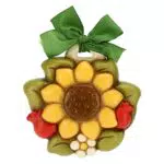 THUN Formella Girasole - Decorazione da Parete in Ceramica Artigianale