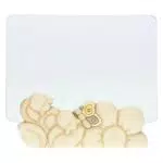 THUN Portafoto Elegance con Fiori e Farfalla in Ceramica e Vetro 10x15 cm