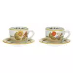 THUN Tazze Country con Fiori, Farfalla e Uccellino - Set Elegante per la Casa