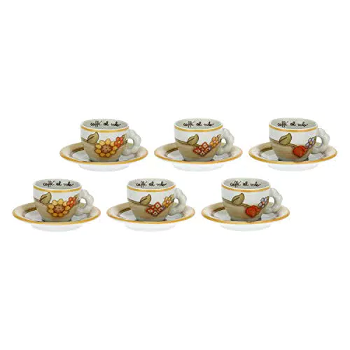 THUN Set Tazzine in Porcellana da Caffè Country