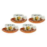 THUN Set Tazzine da Caffè in Porcellana Decorazione Floreale Happy Country