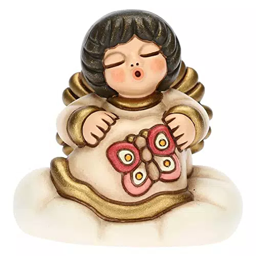 THUN Soprammobile Bomboniera My Angel in Ceramica Decorata a Mano