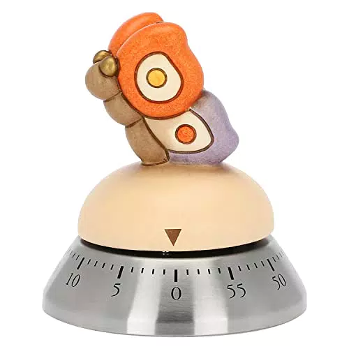 Thun Timer da Cucina in Ceramica Decorata a Mano con Farfalla e Fiori