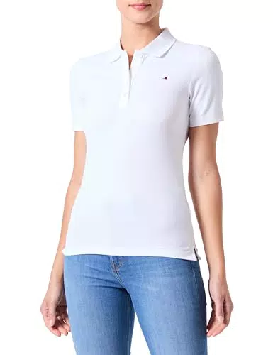 Tommy Hilfiger Polo Slim Pique Maniche Corte Modello 1985