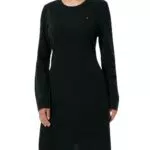 Tommy Hilfiger Abito in Maglia Flared Sweater Dress Maniche Lunghe