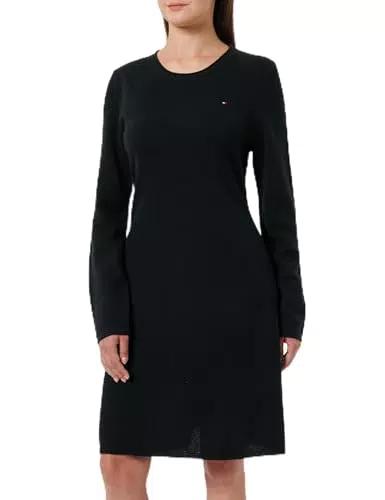 Tommy Hilfiger Abito in Maglia Flared Sweater Dress Maniche Lunghe