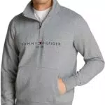 Tommy Hilfiger Felpa con Cerniera Uomo Zip Mockneck Mezza Zip