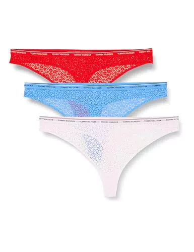 Tommy Hilfiger Perizomi Donna Premium Essential Tanga - Confezione da 3