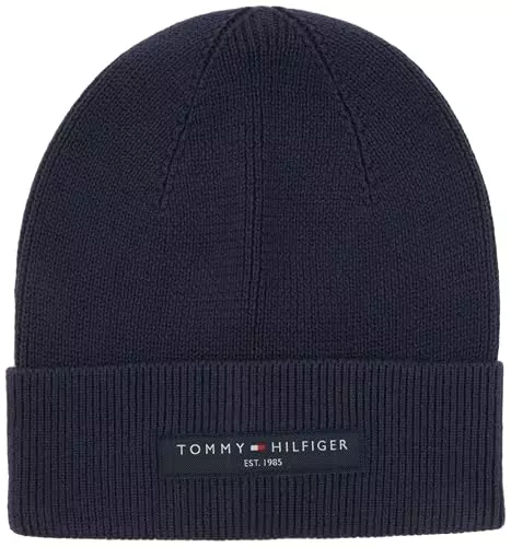 Tommy Hilfiger Berretto in Maglia Cotton Beanie con Risvolto per Uomo