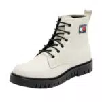 Tommy Jeans Stivali Mezza Gamba Lace Up Verniciati per Donna