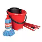 Tonkita Mop Kit Set Lavapavimenti con Secchio e Strizzatore Estraibile