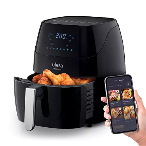 Ufesa AF5000 Friggitrice ad Aria 5 Litri con WiFi e Controllo App, 1500 W