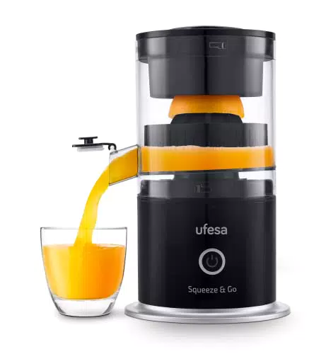 Ufesa Squeeze & Go - Spremiagrumi Elettrico Ricaricabile Portatile USB-C