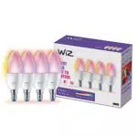 WiZ Lampadina Smart WiFi E14 40W Dimmerabile con Controllo Vocale e SpaceSense
