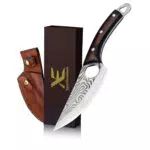 XE Coltello da Chef in Acciaio Inossidabile con Manico Ergonomico in Legno Wenge