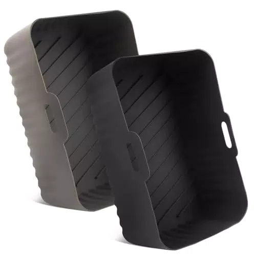 RISVOWO Accessori per Friggitrice ad Aria Quadrata 19.5cm in Silicone