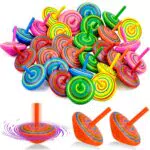 Gadget Artigianali: Trottole di Legno per Compleanni e Feste per Bambini