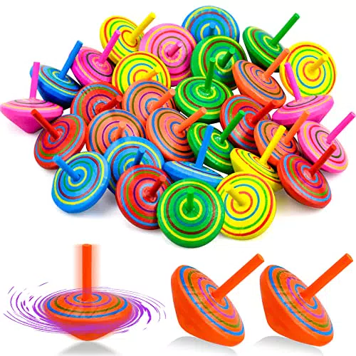 Gadget Artigianali: Trottole di Legno per Compleanni e Feste per Bambini