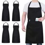 Cuoco Grembiule Impermeabile Regolabile con Tasche per Cucina e Barbecue