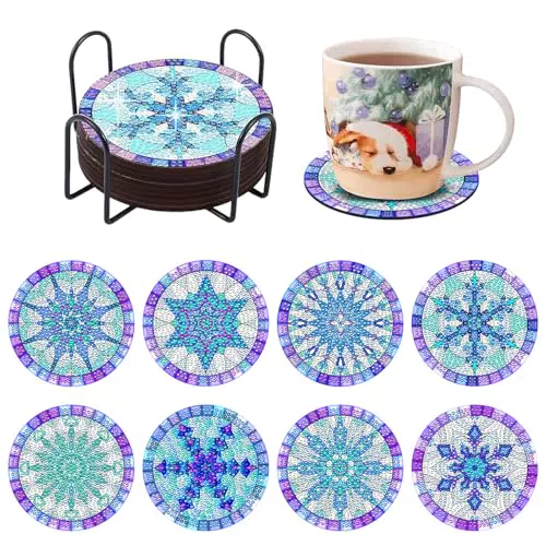 Diamante Art - Sottobicchieri di Natale Fai da Te con Pittura a Diamante 5D