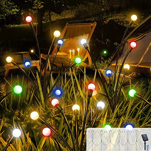 Acxilexy Lampade Solari Lucciole per Giardino con Telecomando e 8 Modalità