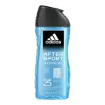 Adidas After Sport Gel Doccia 3 in 1 Vegano per Corpo, Capelli e Viso