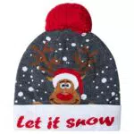 AIDEAONE Cappellino di Natale Lavorato a Maglia con Illuminazione LED