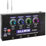 ALLWIN Amplificatore per Cuffie Professionale 4 Canali Audio Mono/Stereo