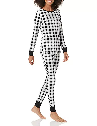 Amazon Essentials Pigiama in Cotone Comodo per Donna - Taglie Forti