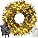 Amzxart Catena di luci solari per esterni, 400 LED, impermeabile IP65, 19 modalità