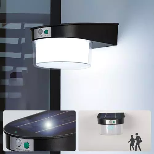 ANKBOY Luce Solare LED Esterno con Sensore di Movimento, Impermeabile IP65