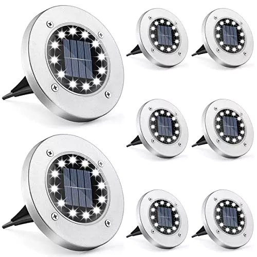 Anmossi Lampade Solari da Giardino, LED Esterno IP65 Impermeabile per Prato e Paesaggio