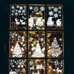 APKOL Vetrofanie Natalizie per Finestre - Adesivi Decorativi per il Natale