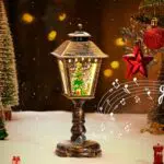 Auniq Lanterna di Natale Globo di Neve con Musica e LED - Decorazioni Natalizie