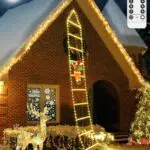 Auniq Luci Natalizie con Babbo Natale, LED Decorativa con Telecomando e Timer