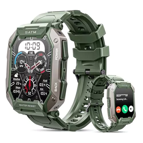 Bambooinn C20Plus Smartwatch Uomo con Chiamata Bluetooth e Monitoraggio Fitness