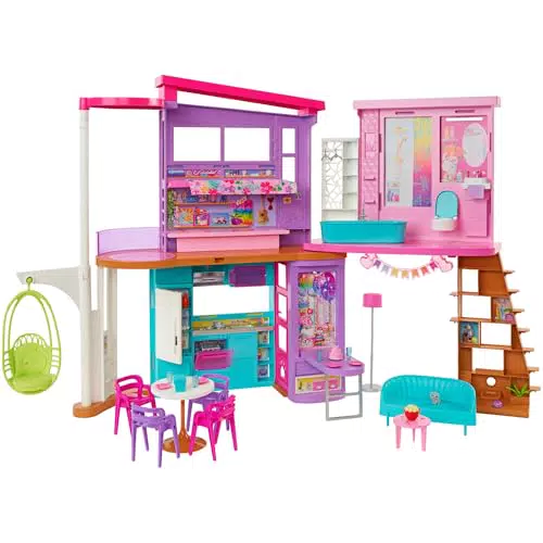 Barbie Casa di Malibu Playset - Giocattolo per Bambini 3+ Anni, HCD50