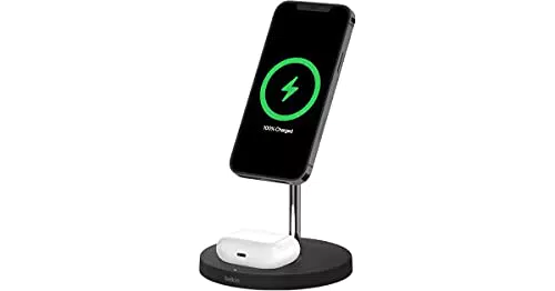 Belkin Caricabatteria wireless 2 in 1 MagSafe con ricarica rapida 15W per iPhone