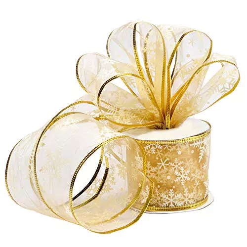 Belle Vous Nastro Natalizio per Decorazioni Albero di Natale e Confezioni Regalo