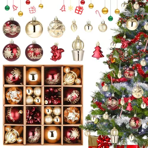 Birshe Palline di Natale - Set Decorazioni per Albero di Natale